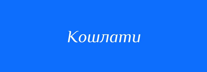 Антоніми до слова Кошлати