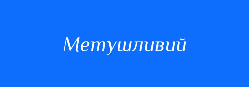 Антоніми до слова Метушливий