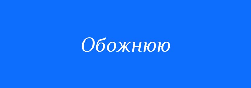 Антоніми до слова Обожнюю