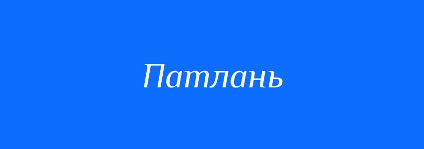 Антоніми до слова Патлань