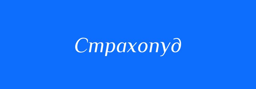 Антоніми до слова Страхопуд